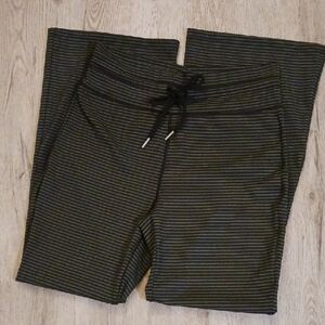 NWT HALARA Black and Gray Striped Casual Athleisure Pants Size Large Petite